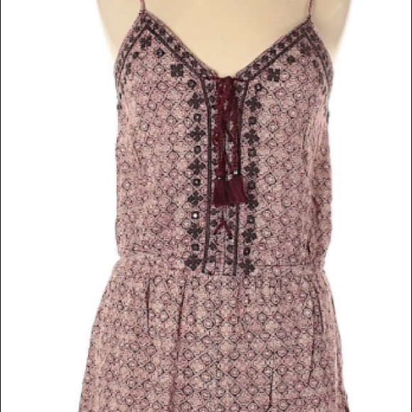 American Eagle Outfitters Pants - American Eagle Mirror Lace Up Boho Romper